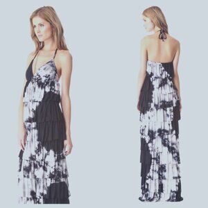 Young Fabulous & Broke Tiered Maxi Dress Soft Comfy Summer VacationTie Dye M